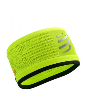 Accesorii Compressport Headband On/Off Flash Unisex Galbeni Negrii | 520386-DFU