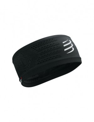 Bentita Compressport Headband On/Off Barbati Negrii Albi | 568091-LMP