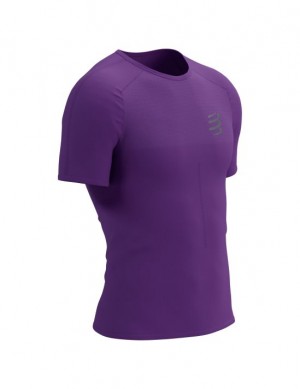 Cămăși De Alergare Compressport Performance SS Tshirt M Barbati Violet | 695230-CXP