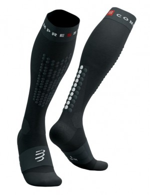 High Socks Compressport Alpine Ski Full Socks Barbati Negrii Gri | 347590-KPF