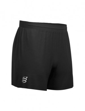 Pantaloni Scurti Compressport Performance Scurte Barbati Negrii | 416805-KCX