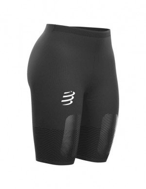 Pantaloni Scurti Compressport Trail Under Control Scurte W Dama Negrii | 639045-EAQ