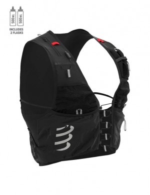 Rucsac De Alergare Compressport UltRun S Pack Evo 10 Dama Negrii | 260718-UIZ