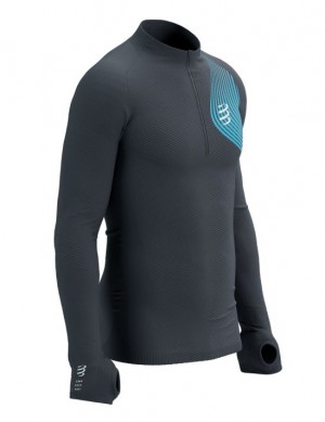 Tricouri Compressport Iarnă Trail Postural LS Top M Barbati Colorati | 594760-AHD