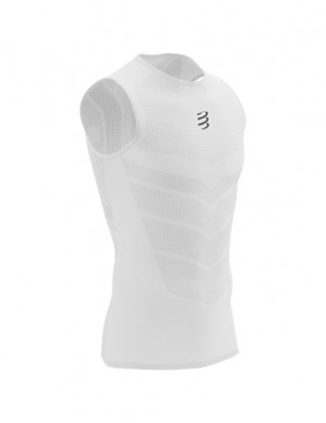 Tricouri Compressport On/Off Tank Top M Barbati Albi | 830675-TRB