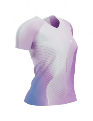 Tricouri Compressport Performance SS Tshirt W Dama Violet | 137205-XVZ