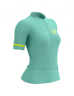 Tricouri Compressport Trail Postural SS Top W Unisex Albastri | 257103-CJG