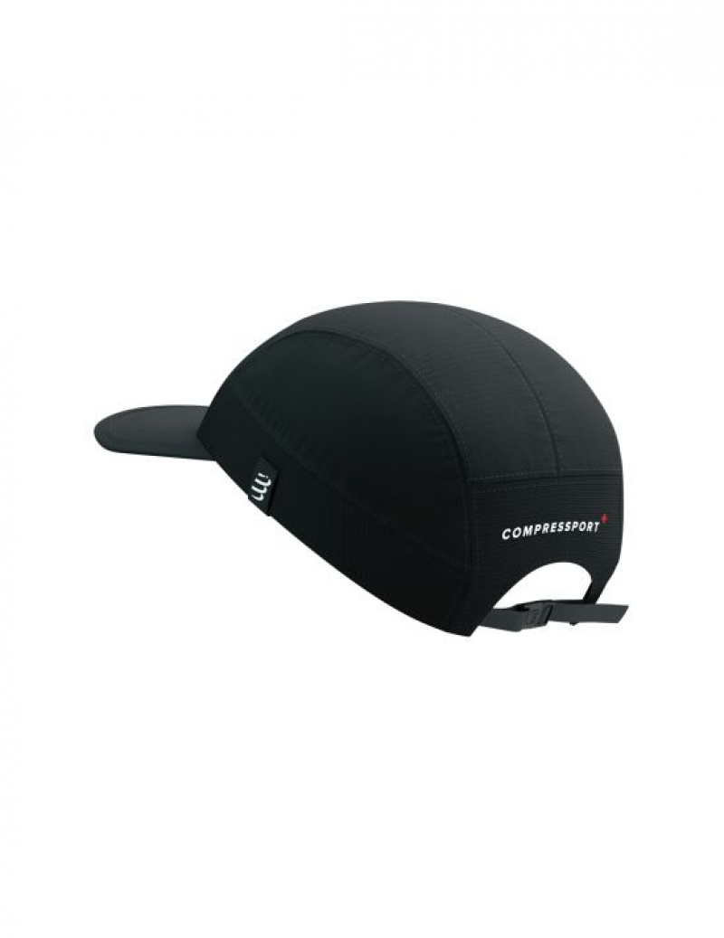 Accesorii Compressport 5 Panel Light Cap Unisex Negrii | 520391-MKO