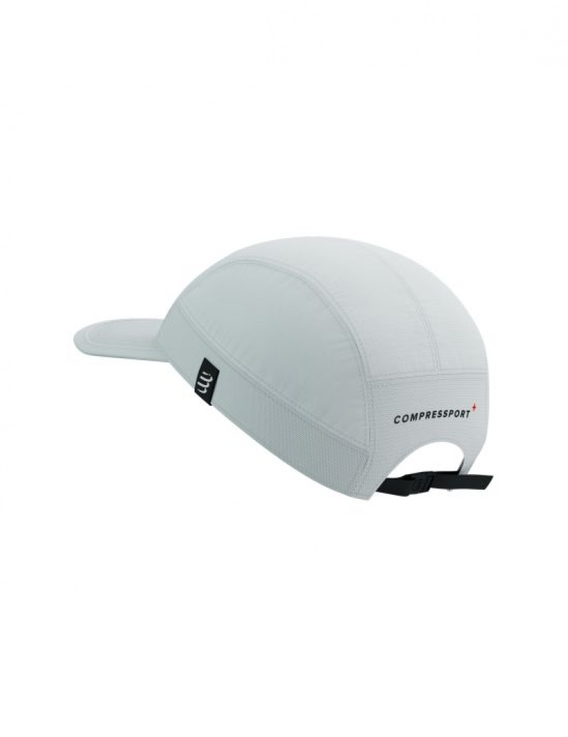 Accesorii Compressport 5 Panel Light Cap Unisex Albi | 270945-MWF