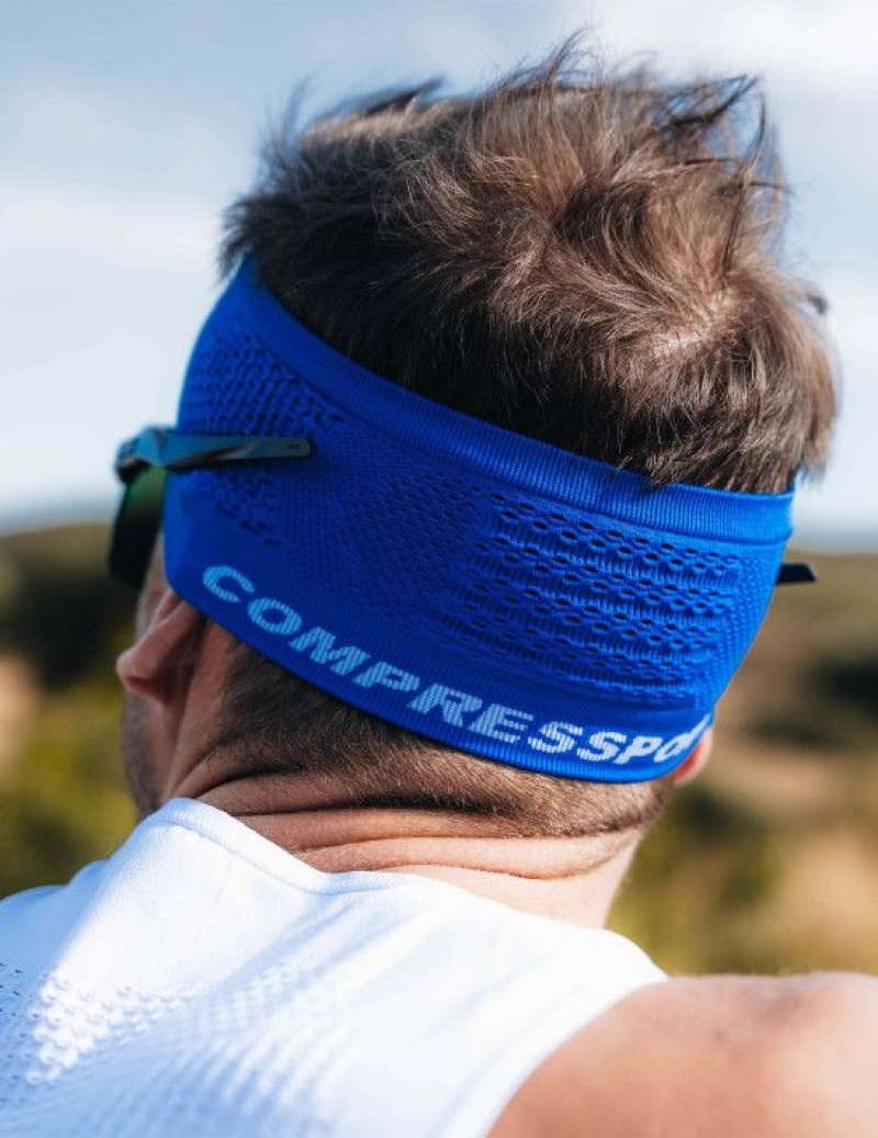 Accesorii Compressport Headband On/Off Barbati Albastri | 281650-GOD