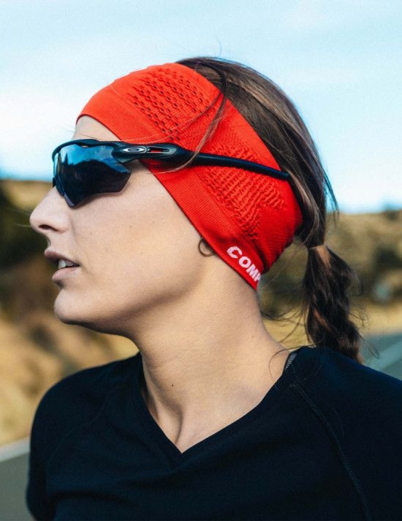 Accesorii Compressport Headband On/Off Unisex Rosii | 287069-GEP