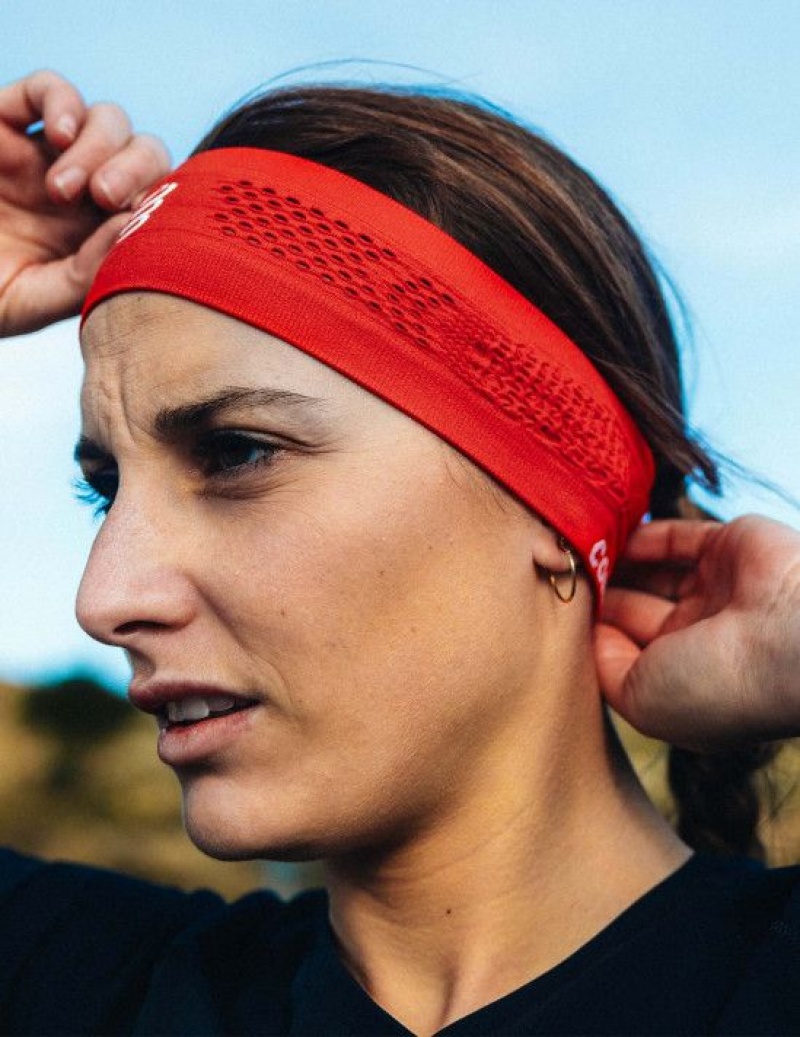 Accesorii Compressport Thin Headband On/Off Unisex Rosii | 956201-UIR