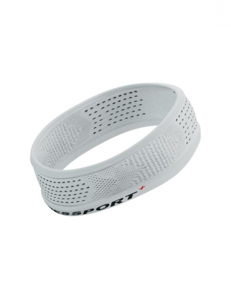 Accesorii Compressport Thin Headband On/Off Unisex Albi | 657382-UBK