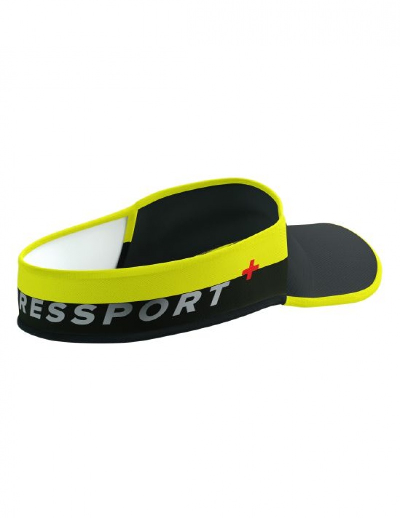 Accesorii Compressport Visor Ultralight Flash Unisex Negrii Galbeni | 716835-ZCR