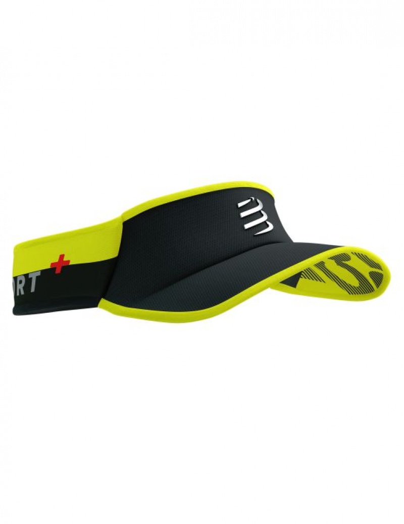 Accesorii Compressport Visor Ultralight Flash Unisex Negrii Galbeni | 716835-ZCR