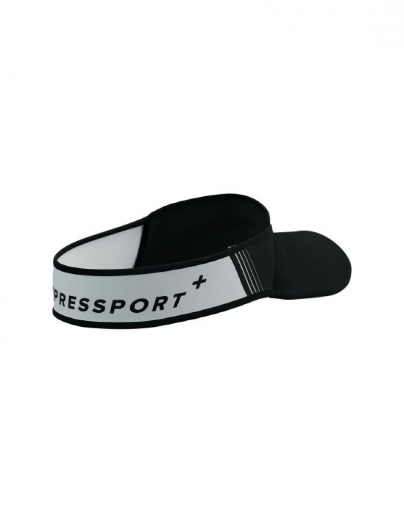 Accesorii Compressport Visor Ultralight Unisex Negrii Albi | 287409-KFU