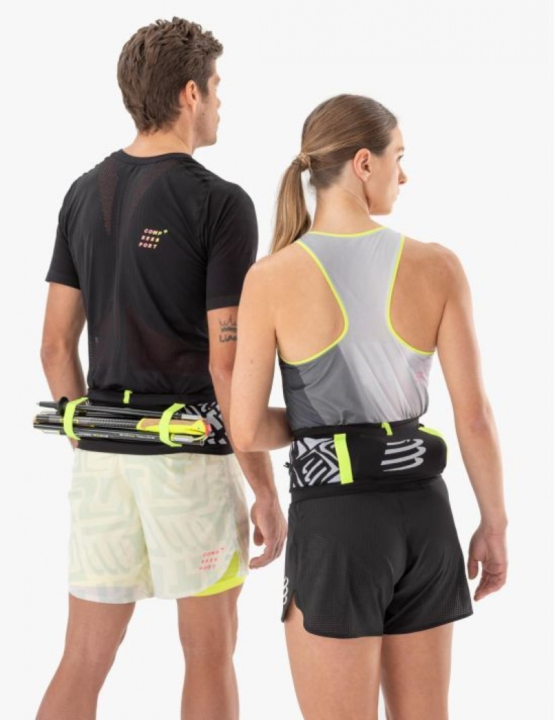 Borseta Compressport Free Belt Pro Dama Negrii Albi | 801675-DNA