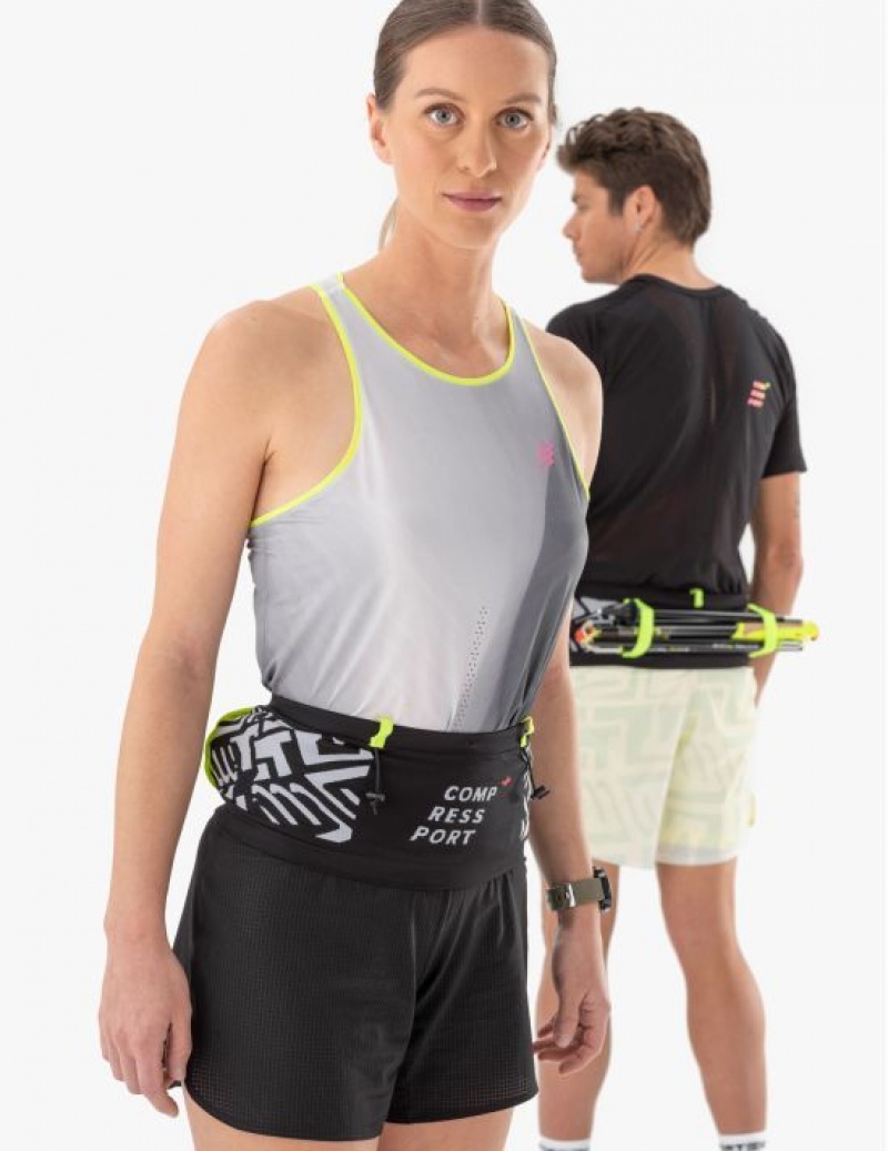 Borseta Compressport Free Belt Pro Dama Negrii Albi | 801675-DNA