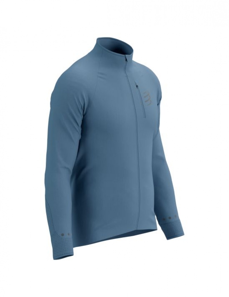 Cămăși De Alergare Compressport Hurricane Windproof Jacket M Barbati Albastri | 049237-SYC