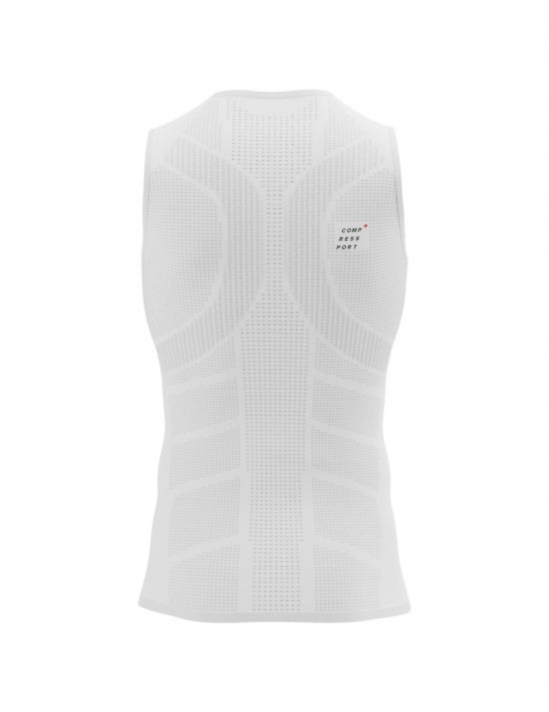 Cămăși De Alergare Compressport On/Off Tank Top M Barbati Albi | 145960-QXK