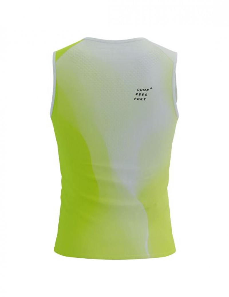 Cămăși De Alergare Compressport Performance Tank M Barbati Galbeni | 806927-CRU