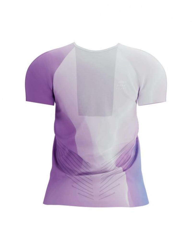 Cămăși De Alergare Compressport Performance SS Tshirt W Dama Violet | 463150-XVK