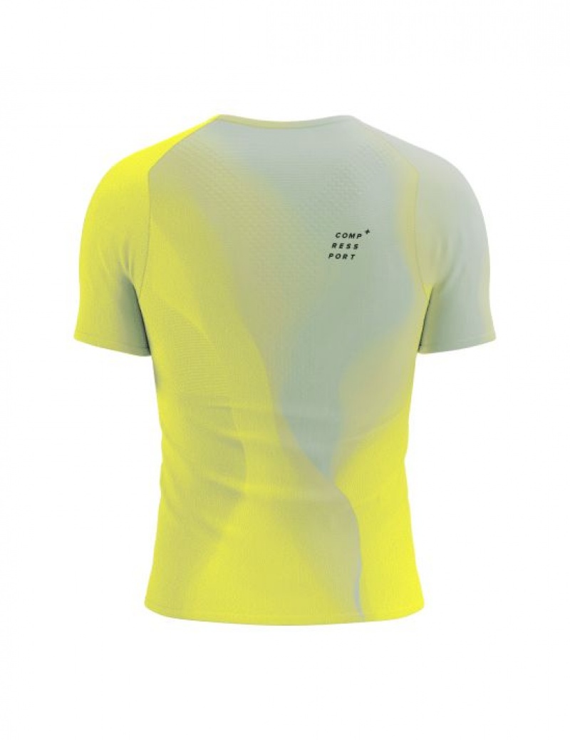 Cămăși De Alergare Compressport Performance SS Tshirt M Barbati Galbeni | 863509-EXQ