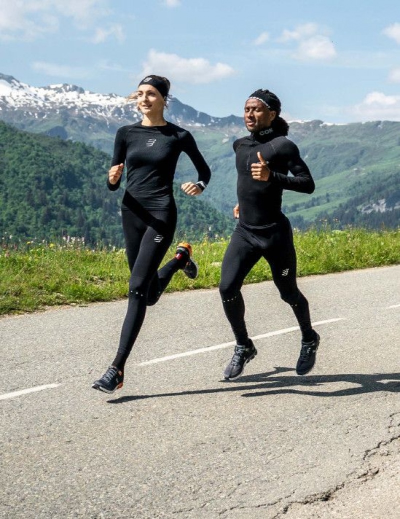 Colanți De Alergare Compressport Iarnă Alergat Legging M Barbati Negrii | 486512-NKY