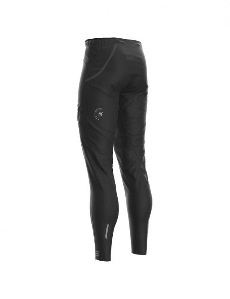 Colanti Compressport Hurricane Impermeabili 10/10 Pants Dama Negrii | 431587-YWN