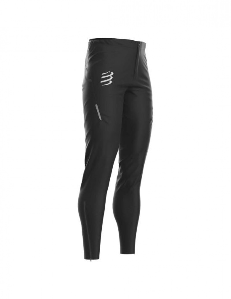 Colanti Compressport Hurricane Impermeabili 10/10 Pants Dama Negrii | 431587-YWN