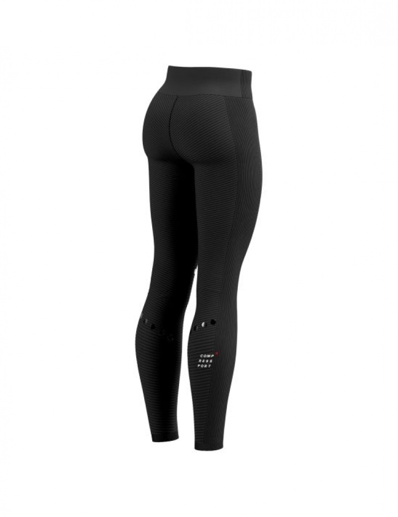 Colanti Compressport Iarnă Trail Under Control Full Tights W Dama Negrii | 321859-KNA