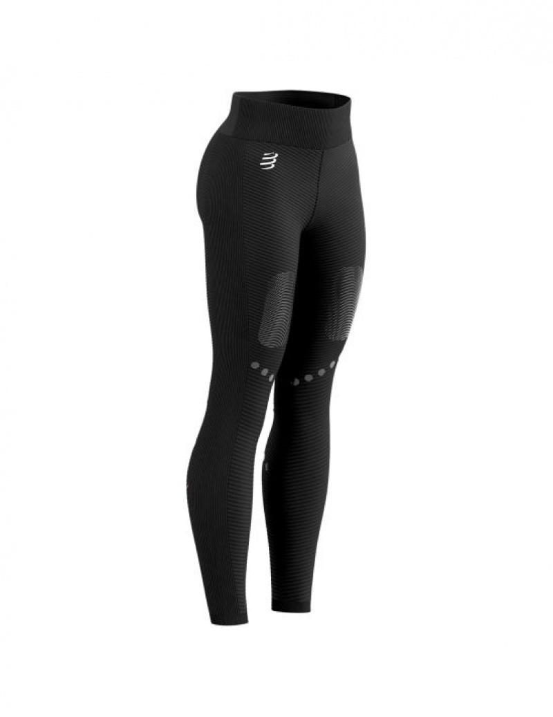 Colanti Compressport Iarnă Trail Under Control Full Tights W Dama Negrii | 321859-KNA