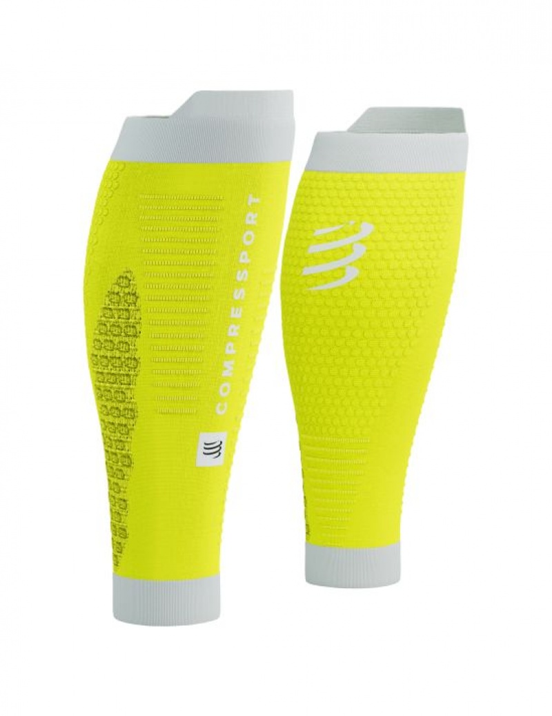 Compression Sleeves Compressport R2 3.0 Dama Galbeni Albi | 167290-XJI