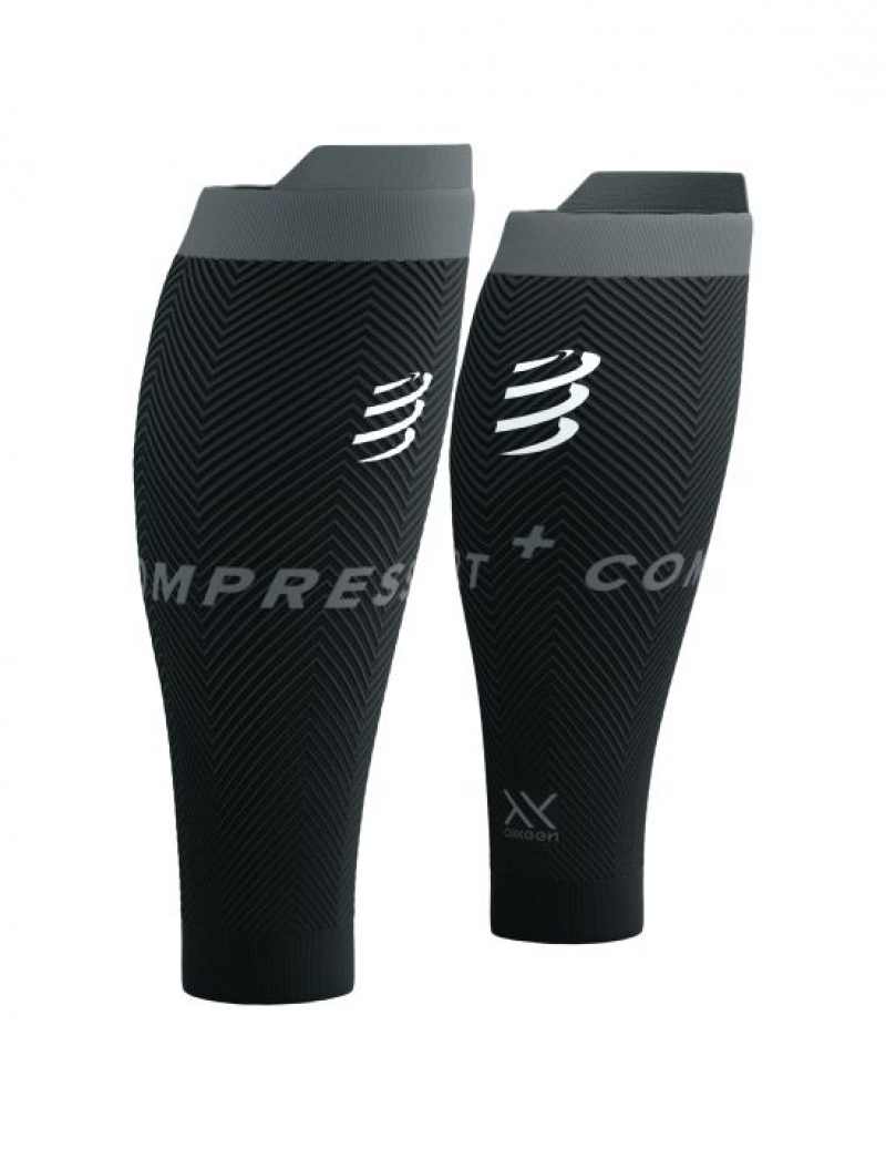 Compression Sleeves Compressport R2 Oxygen Barbati Negrii | 796301-ZKO