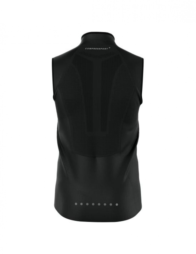 Geaca Compressport Hurricane Windproof Vest M Barbati Negrii | 598026-QGY