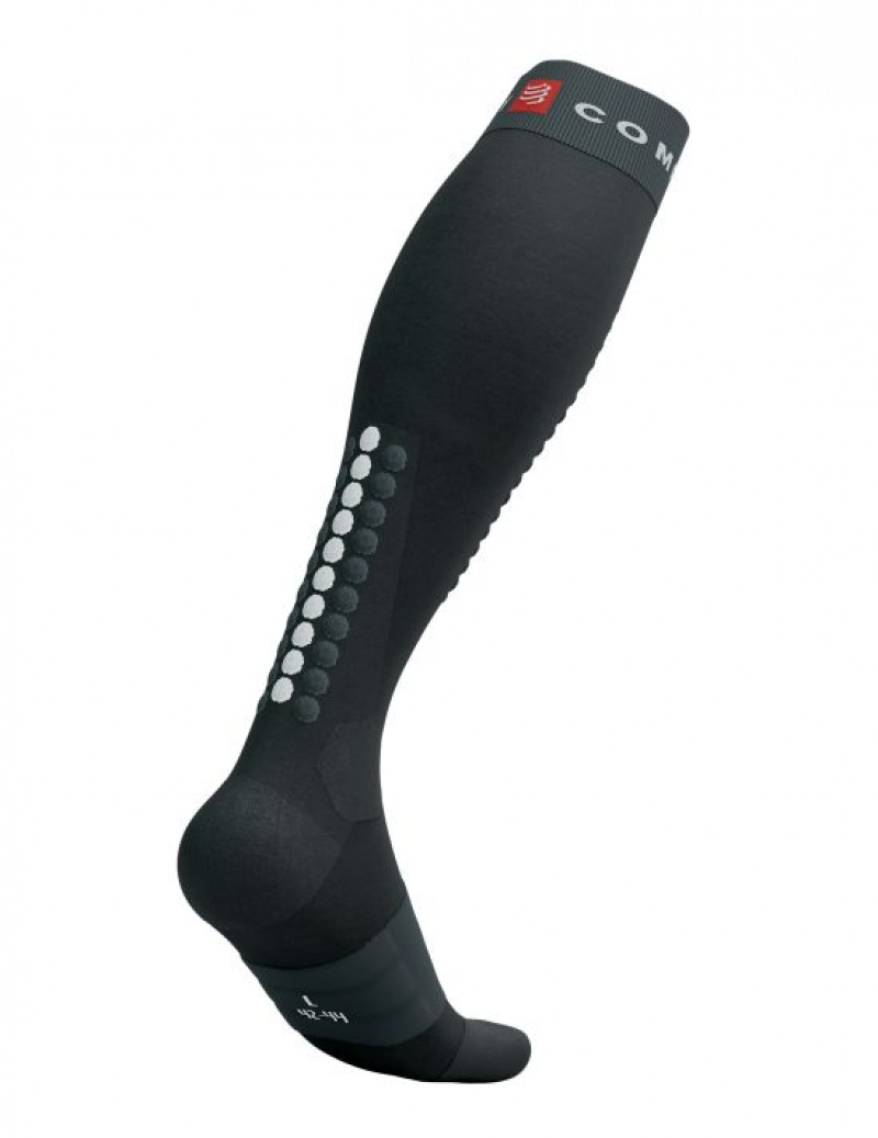 High Socks Compressport Alpine Ski Full Socks Barbati Negrii Gri | 347590-KPF