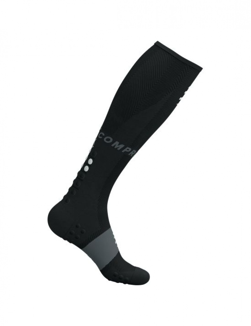 High Socks Compressport Full Socks Oxygen Barbati Negrii | 371942-GXA