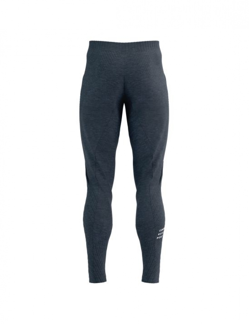 Pantaloni Compressport Seamless Pants Dama Indigo | 580394-NBE