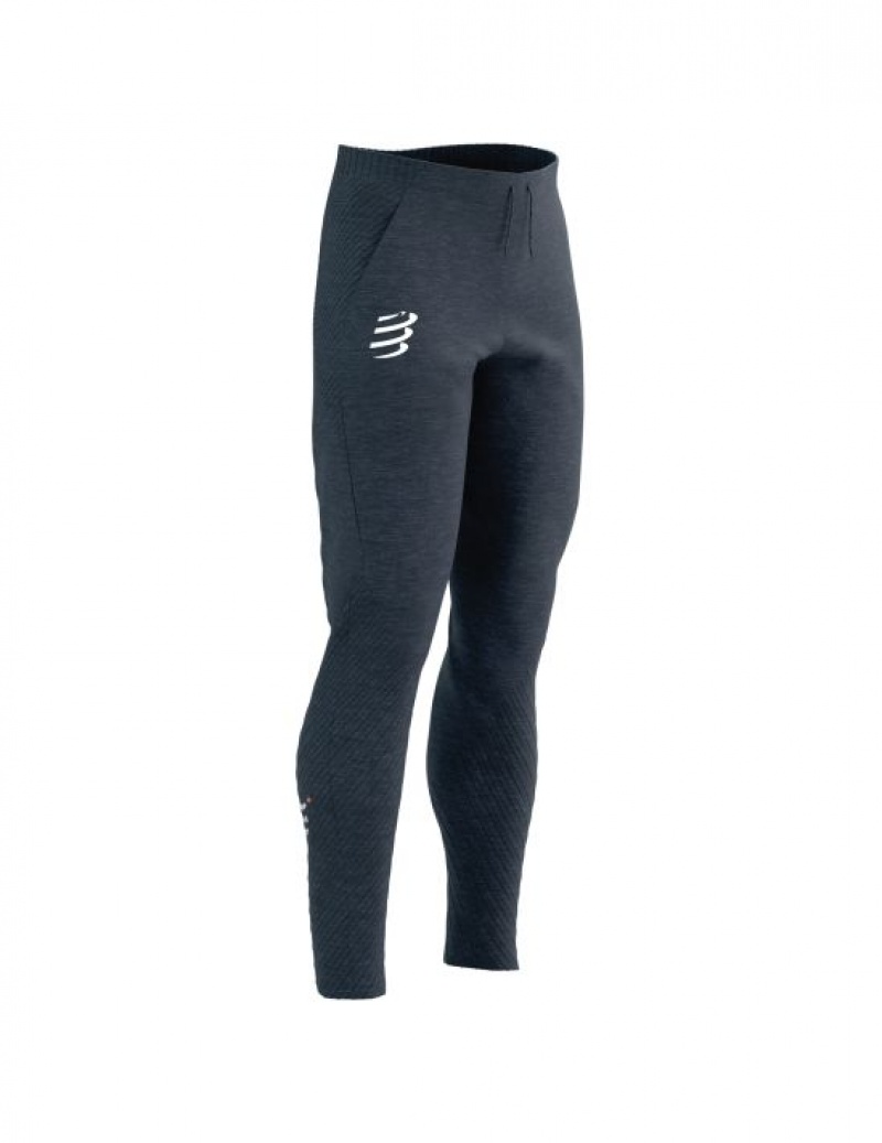 Pantaloni Compressport Seamless Pants Dama Indigo | 580394-NBE