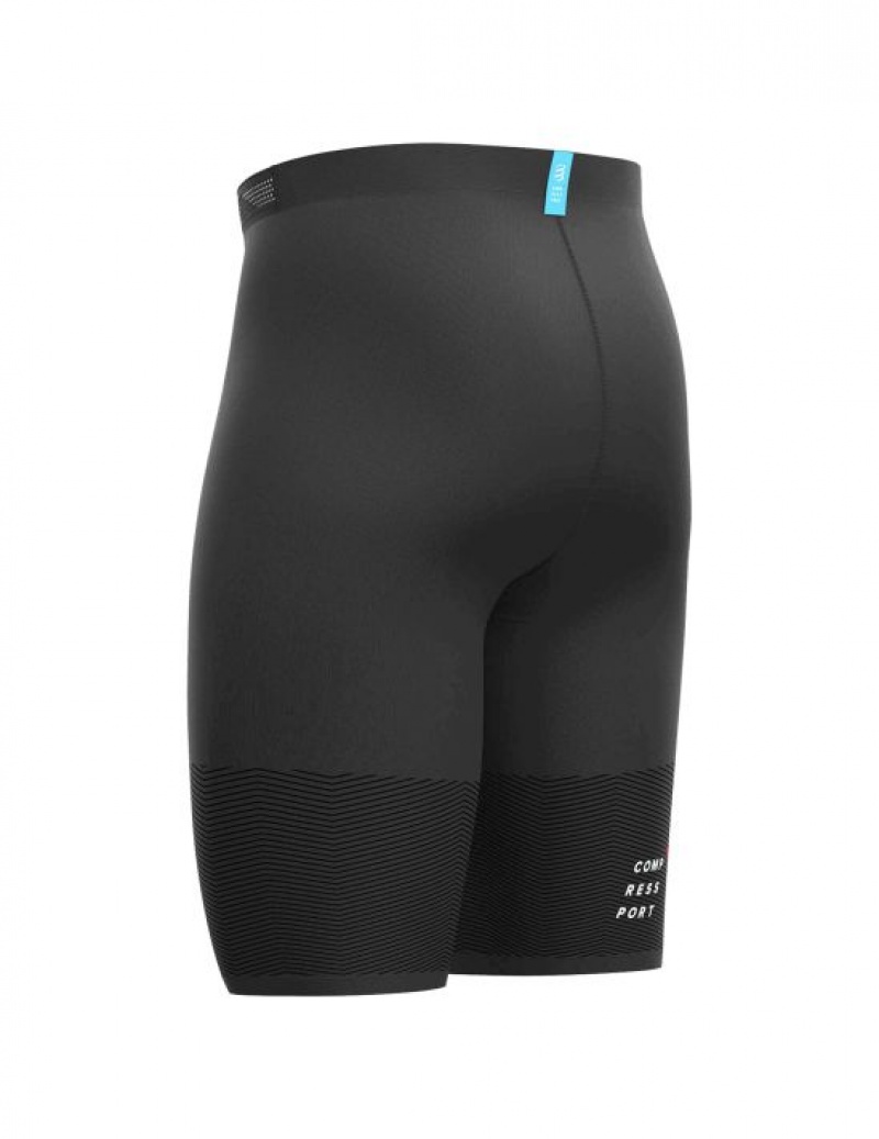 Pantaloni Scurți De Alergare Compressport Run Under Control Scurte Barbati Negrii | 819053-HXA