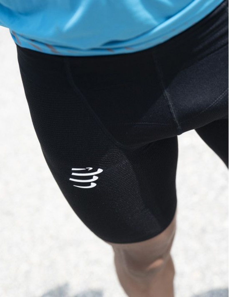 Pantaloni Scurți De Alergare Compressport Run Under Control Scurte Barbati Negrii | 819053-HXA