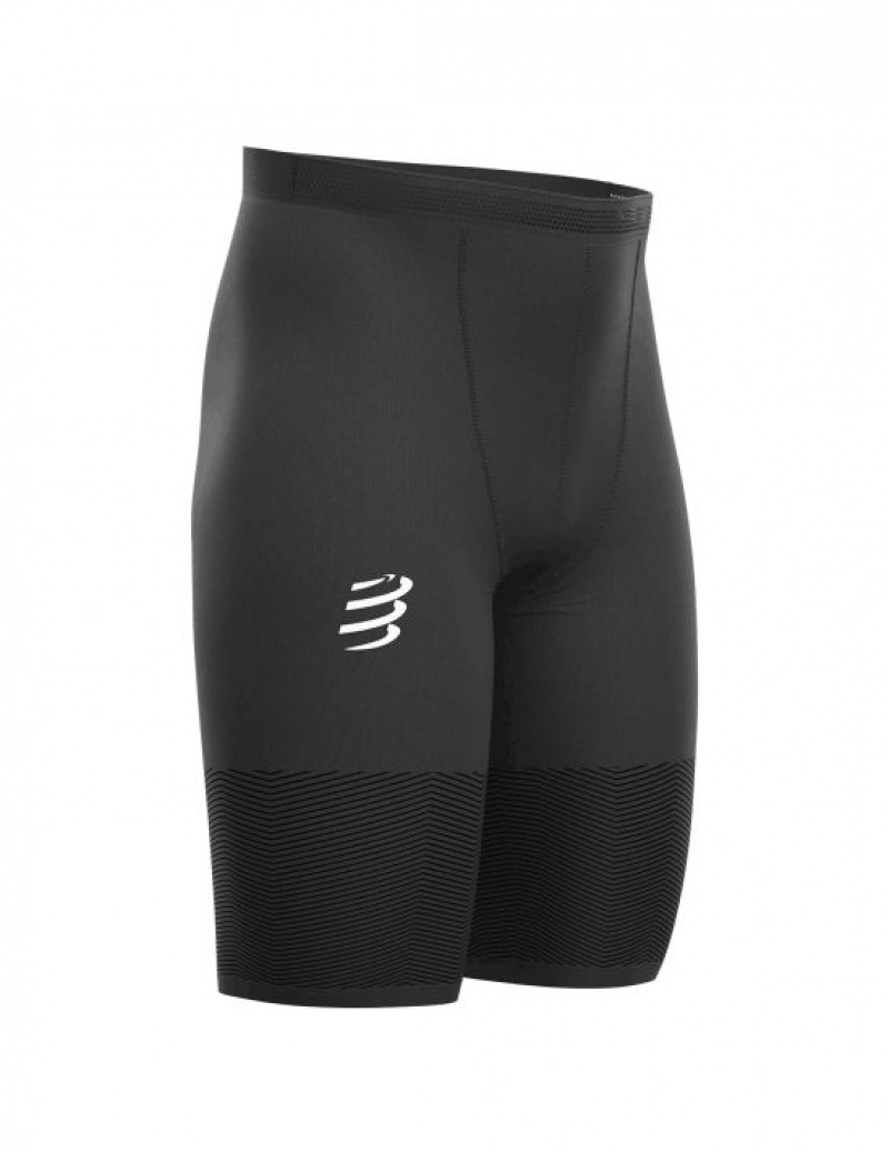 Pantaloni Scurți De Alergare Compressport Run Under Control Scurte Barbati Negrii | 819053-HXA