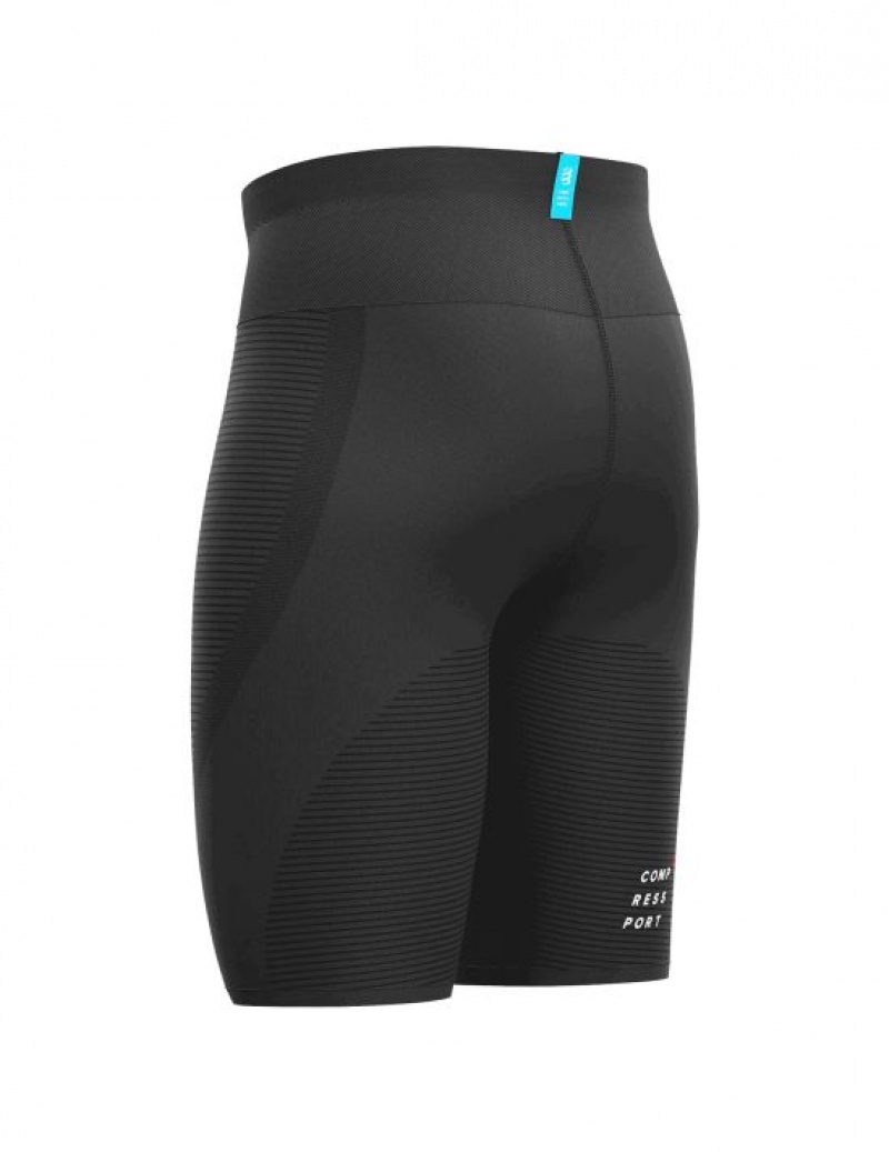 Pantaloni Scurți De Alergare Compressport Oxygen Under Control Scurte Barbati Negrii | 745238-JXC