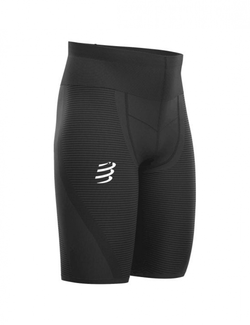 Pantaloni Scurți De Alergare Compressport Oxygen Under Control Scurte Barbati Negrii | 745238-JXC