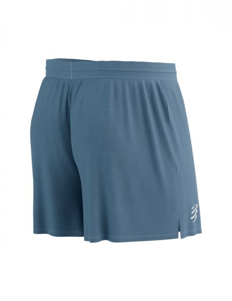 Pantaloni Scurți De Alergare Compressport Performance Scurte Barbati Albastri | 586712-YXD