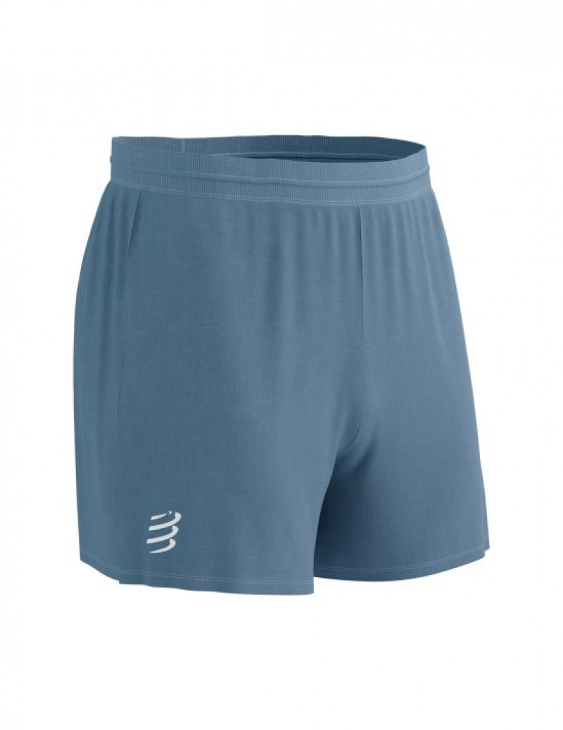 Pantaloni Scurți De Alergare Compressport Performance Scurte Barbati Albastri | 586712-YXD