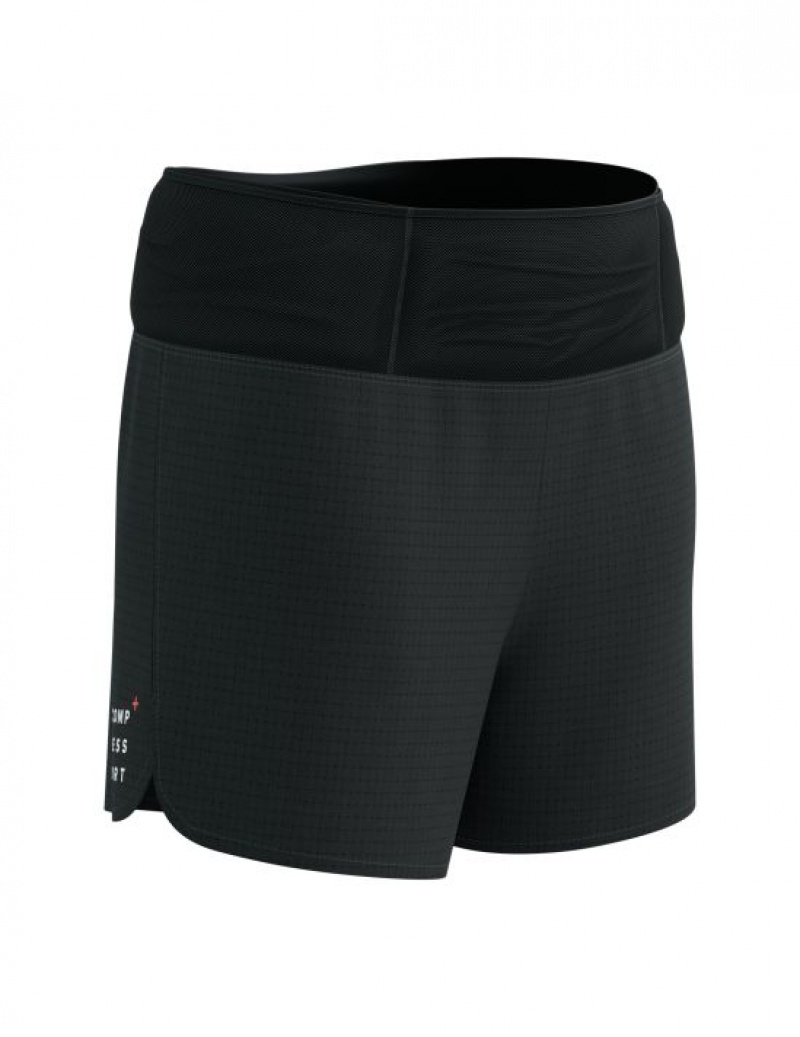 Pantaloni Scurti Compressport Trail Racing Scurte W Dama Negrii | 549102-NDU