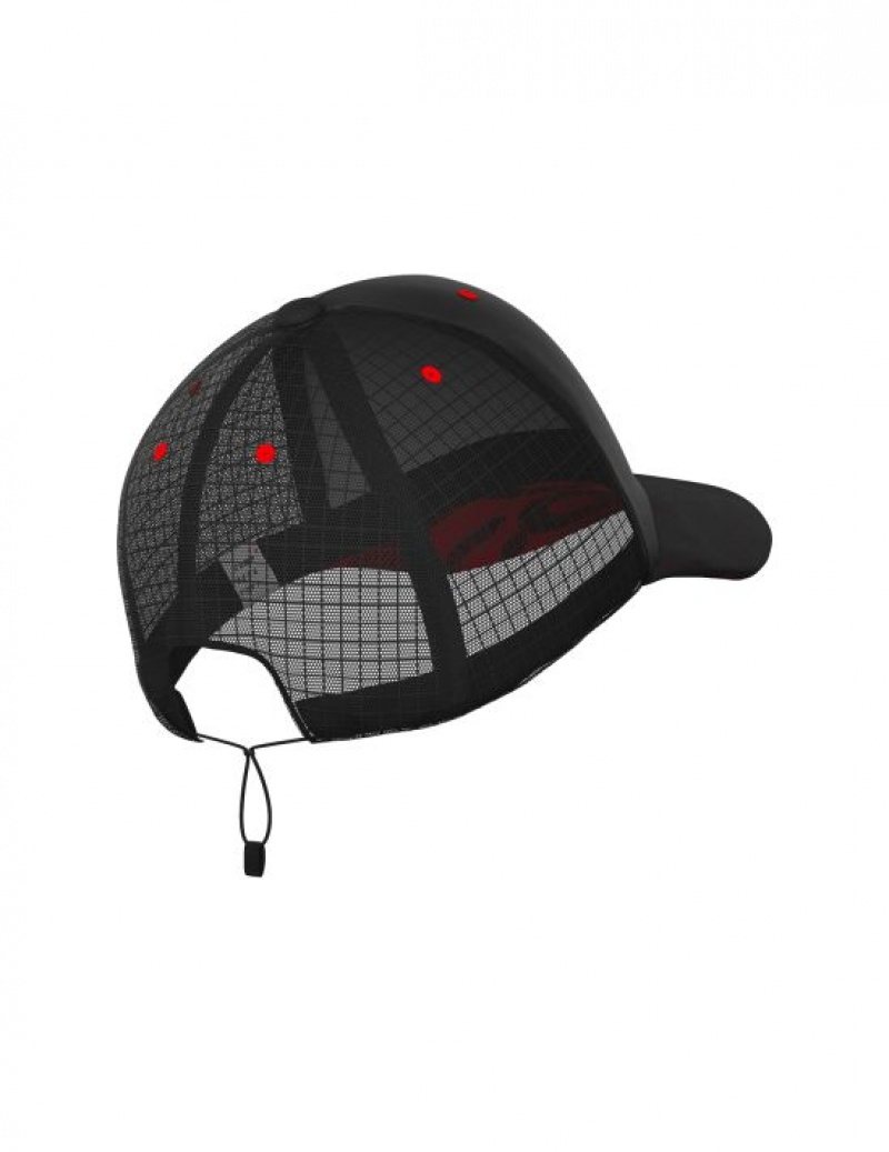 Sapca Compressport Racing Trucker Cap Barbati Negrii Rosii | 063425-RYW