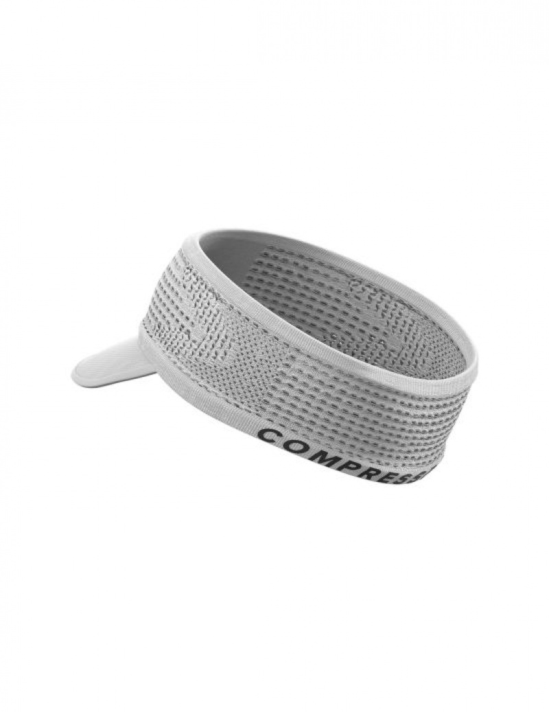 Sapca Compressport Spiderweb Headband On/Off Unisex Albi | 029681-IHR