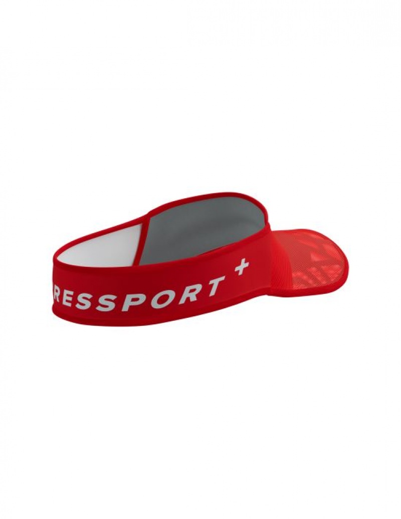 Sapca Compressport Spiderweb Ultralight Visor Barbati Rosii | 906745-FWH